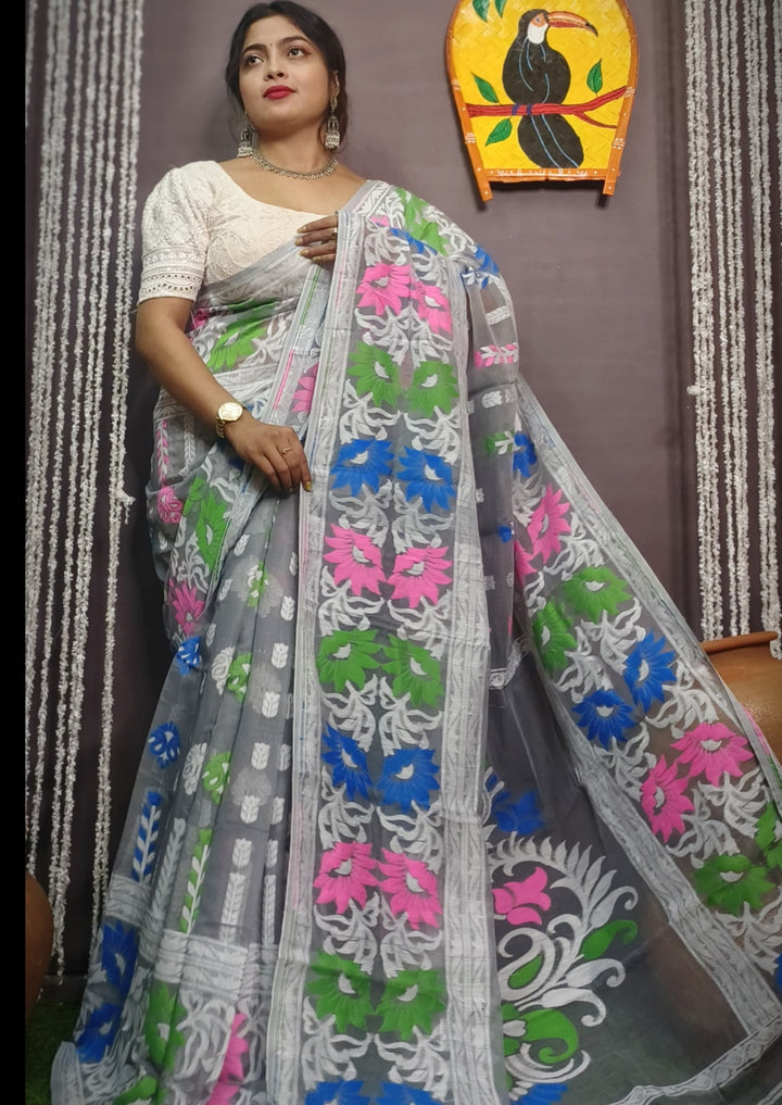 Charulata Dhakai Jamdani Saree