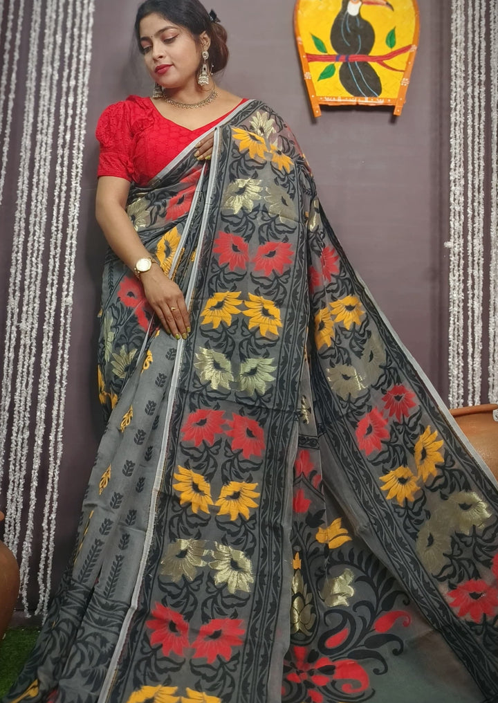 Charulata Dhakai Jamdani Saree