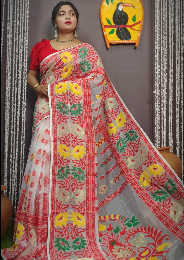 Charulata Dhakai Jamdani Saree