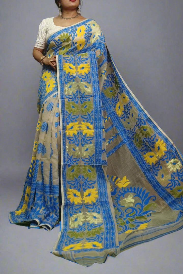 Life Of Flower (DHAKAI JAMDANI SAREE)