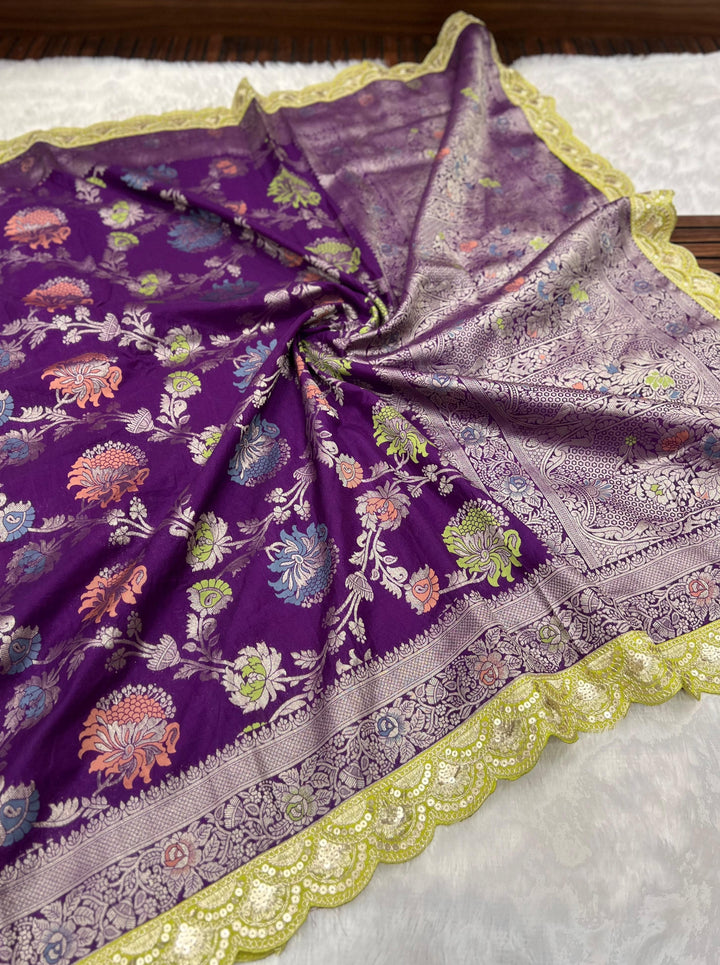 The Lost Shoreline khaddi Georgette Silk Saree