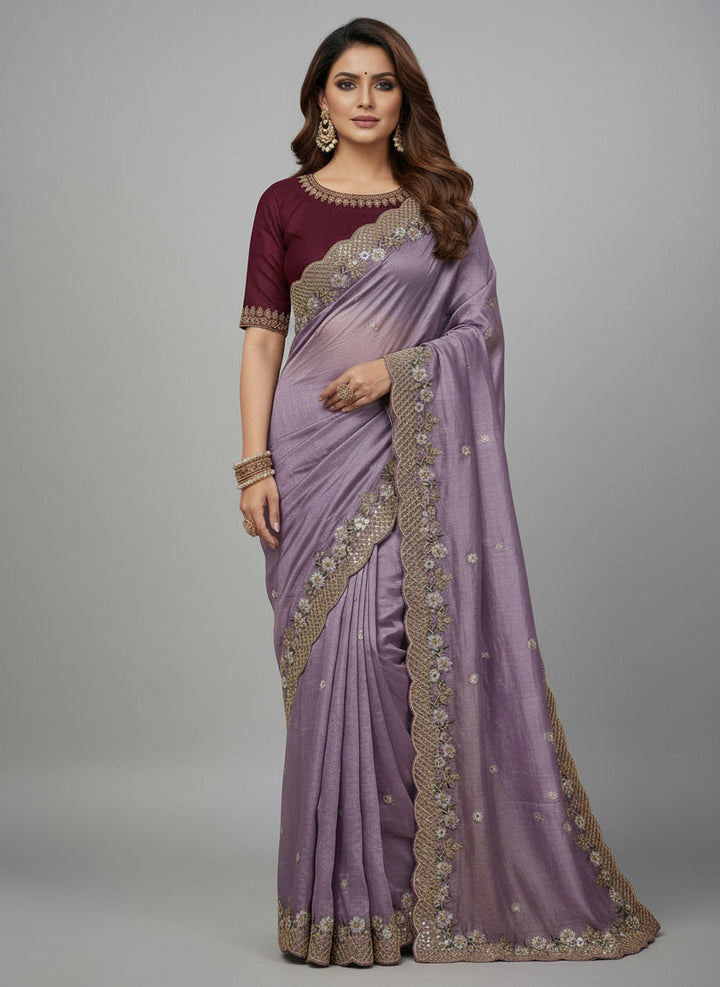 One Picture Gold Crush Saree