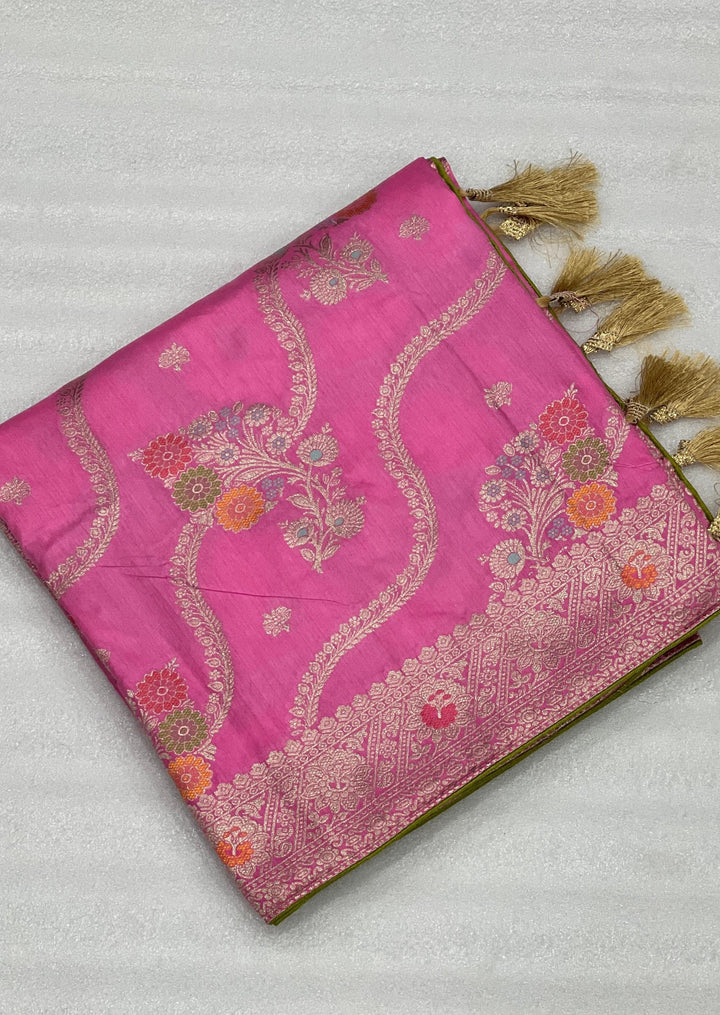 Desi Queen Dola Silk Banarasi Saree