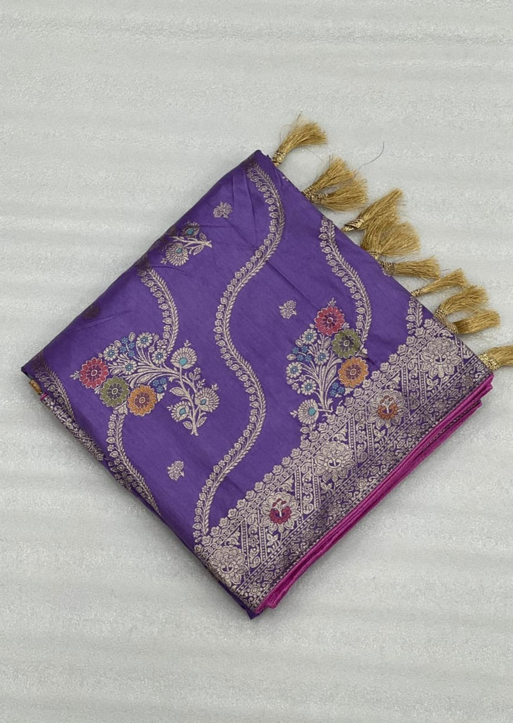 Desi Queen Dola Silk Banarasi Saree