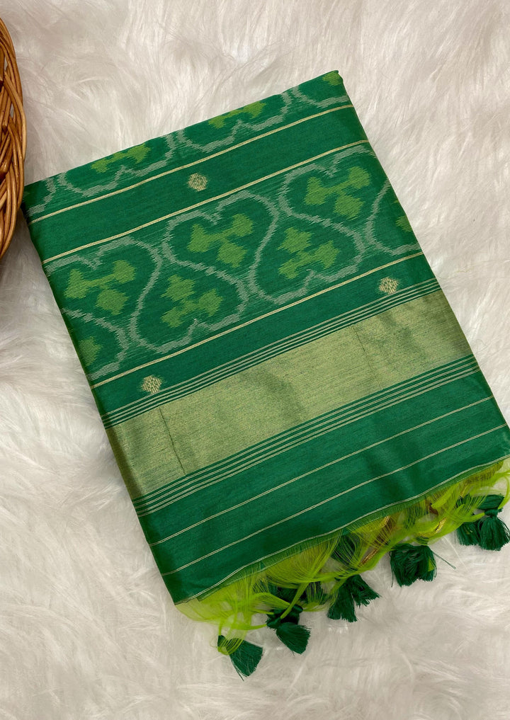 Ikkat Existence  On Silk Saree