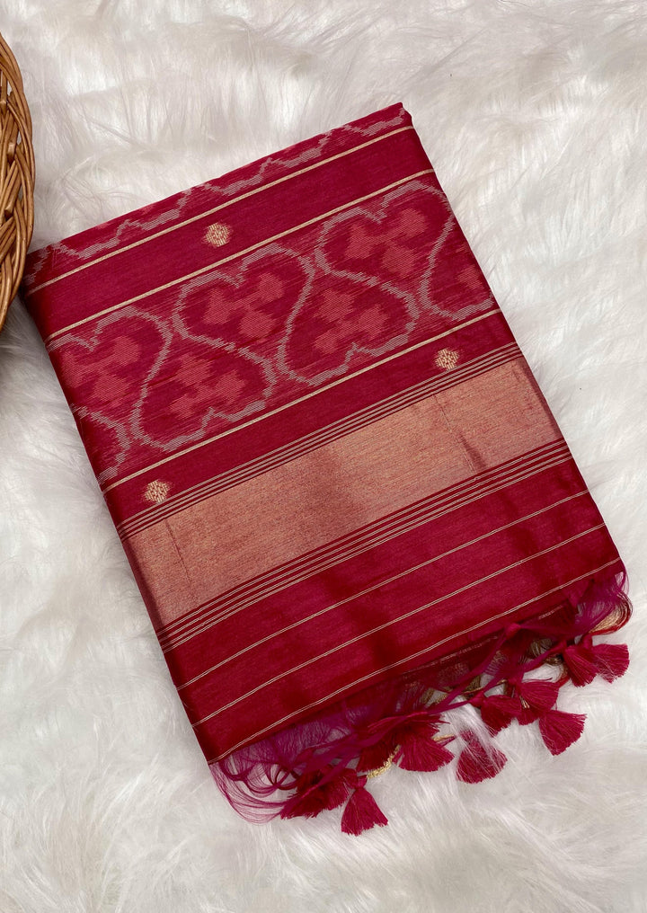 Ikkat Existence On Silk Saree