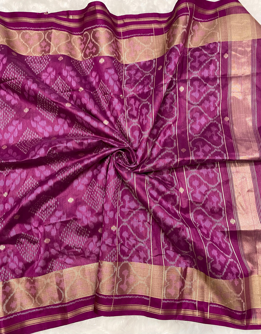 Ikkat Existence  On Silk Saree