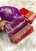 High Society (Crepe Georgette  Banarasi Silk Saree)