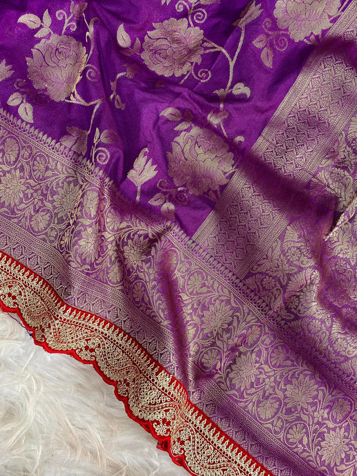 High Society (Crepe Georgette  Banarasi Silk Saree)