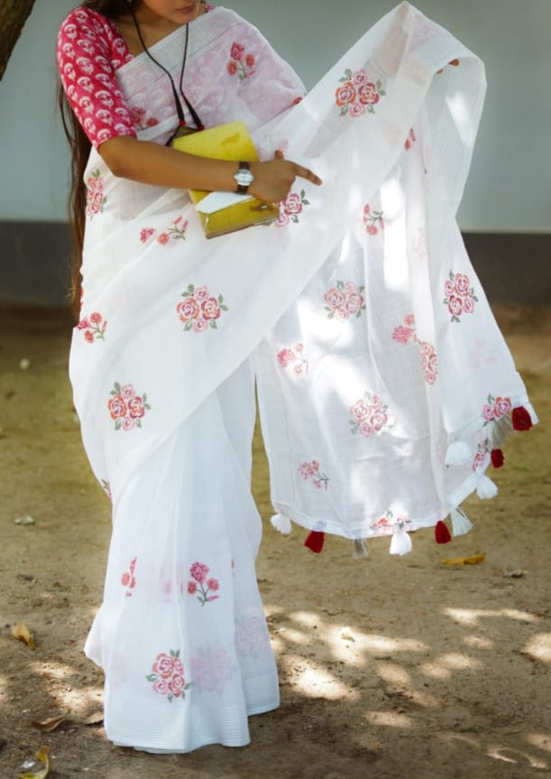 RoopSagar Linen Saree