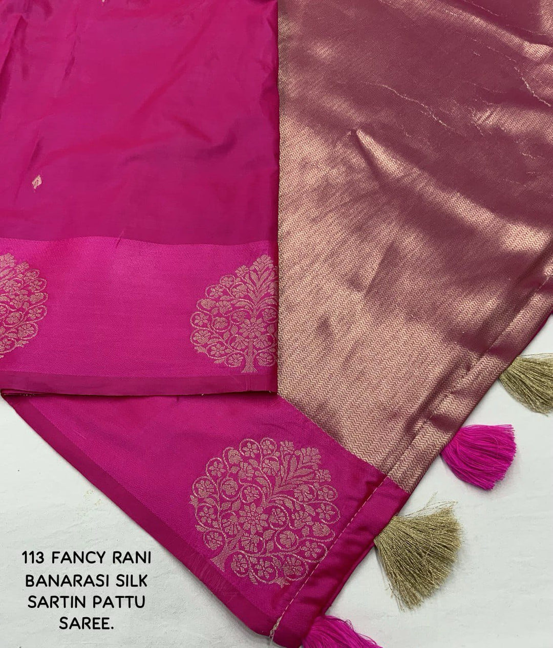 Fire Ash Banarasi Pattu Saree[ semi]