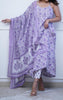 Purple Island Cotton Kurti Set