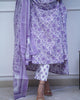 Purple Island Cotton Kurti Set