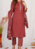 Red Canvas Cotton Kurti Set