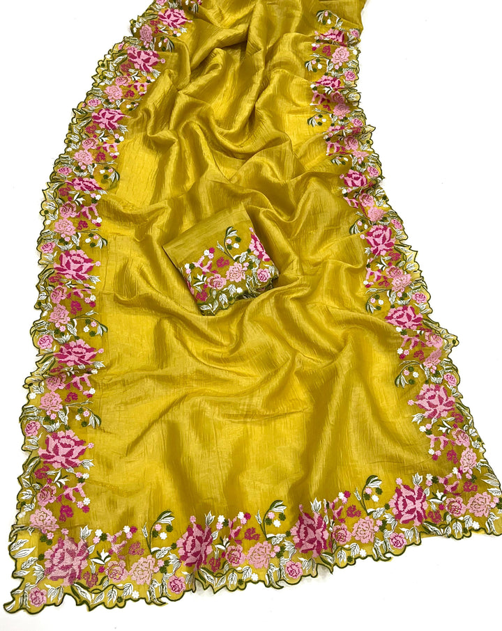 Style With Heart Crush Silk Saree