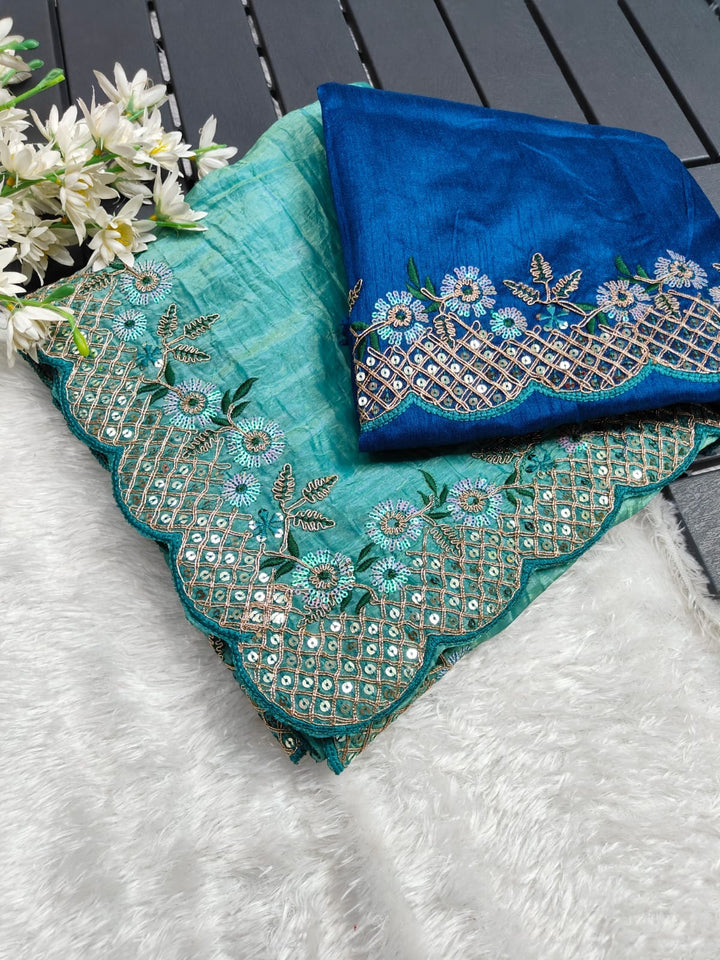 Sea Treasure Crush Silk Saree