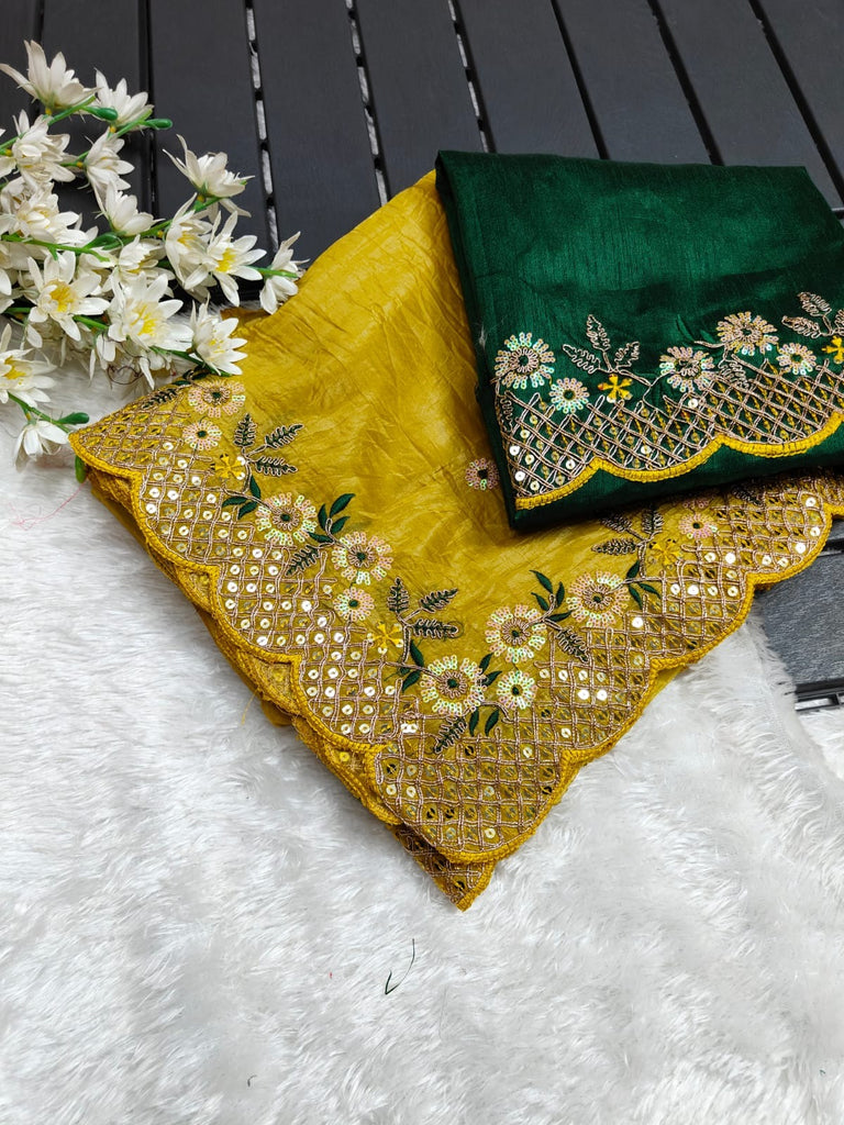 Sea Treasure Crush Silk Saree