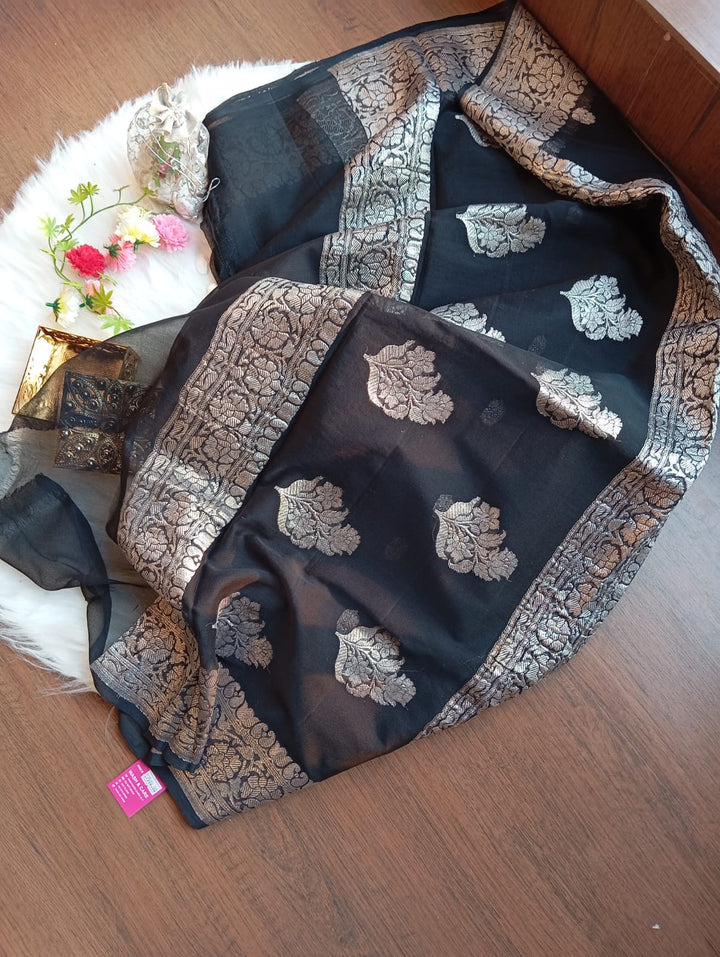 Khaddi Chiffon Banarasi Saree