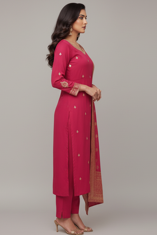 Queen To Win Silk Kurti Set