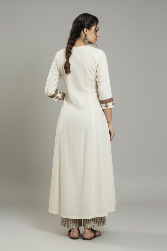 Walking Beauty Queen Cotton Kurti Set