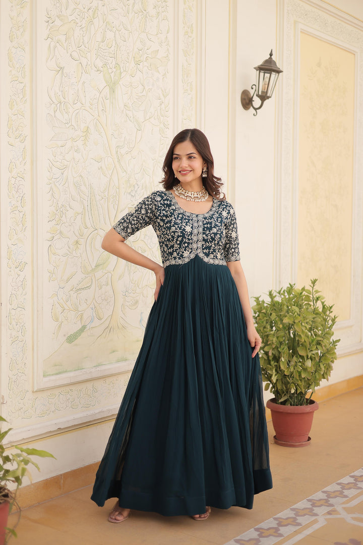 Queen Of Gems Georgette Gown