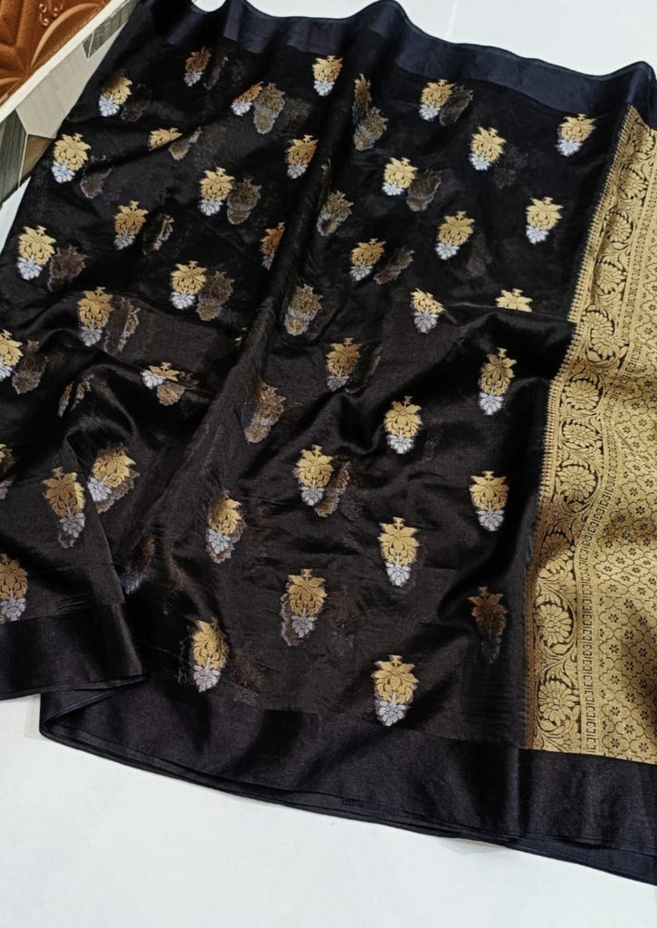 Hidden Beauty Banarasi Kora Organza Silk Saree[ Semi]