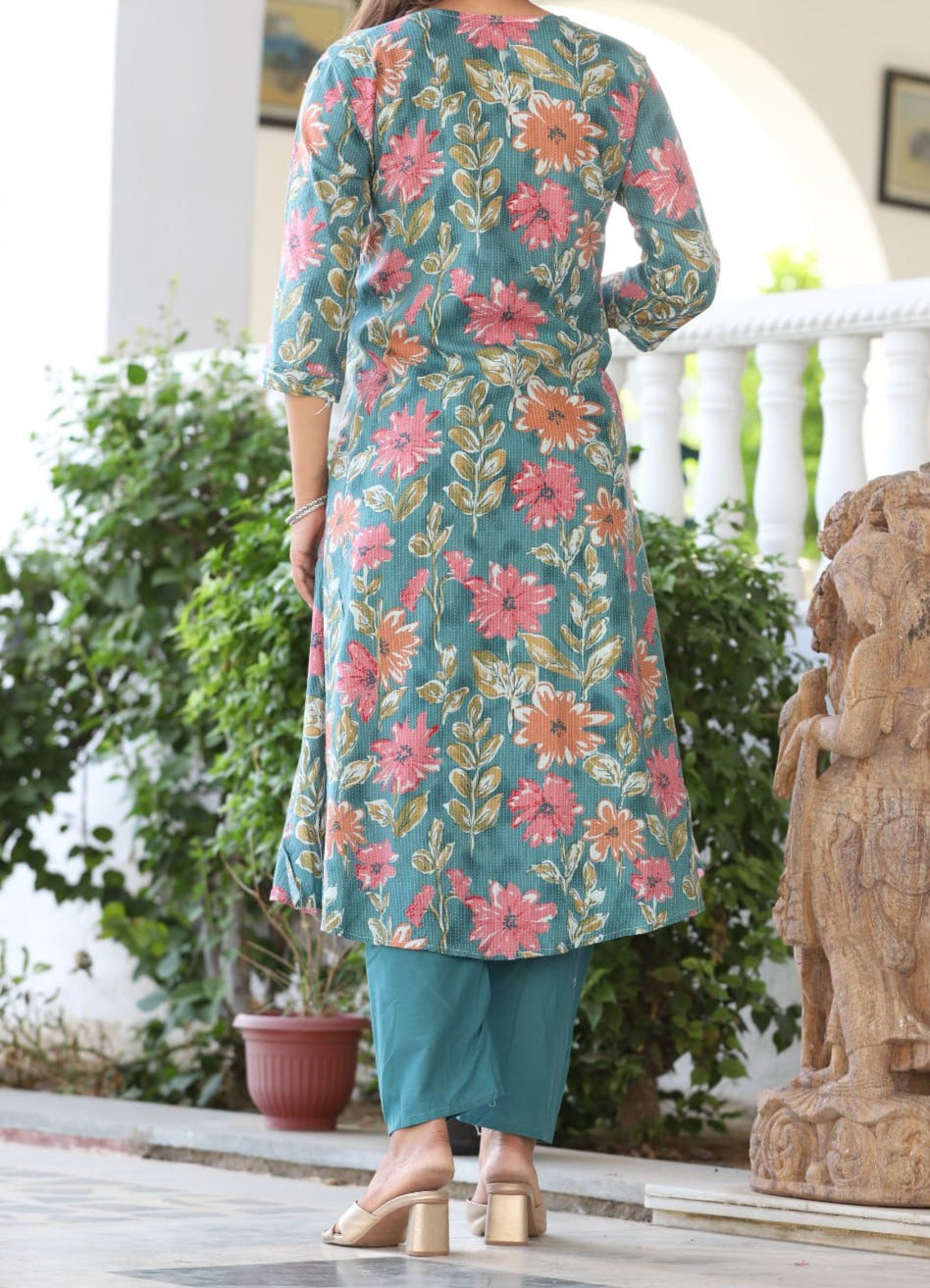 Stone To Break Cotton Kurti Set