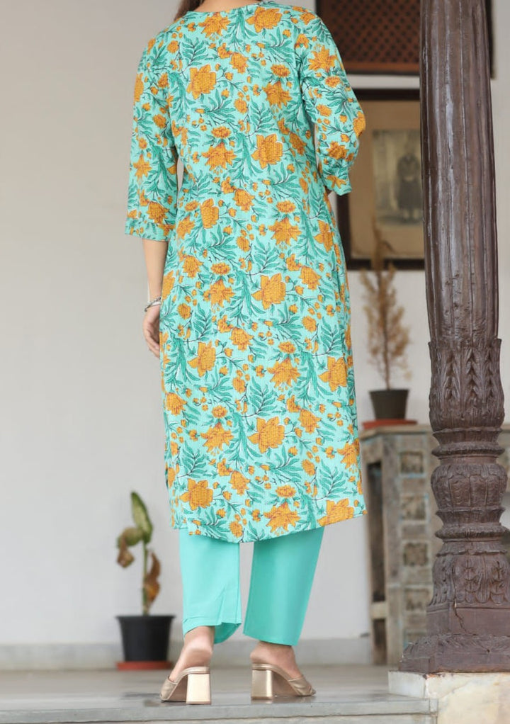 Rock-Tell- Story Cotton Kurti Set