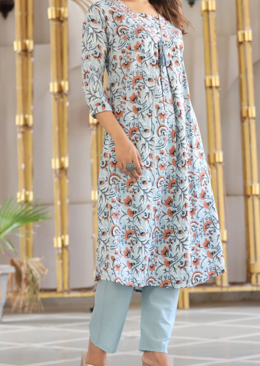 Daisy Fair Cotton Kurti Set