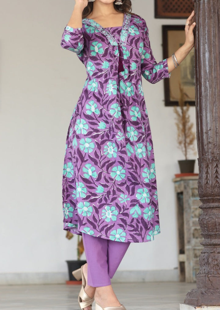 Sound Of Silence Cotton Kurti Set