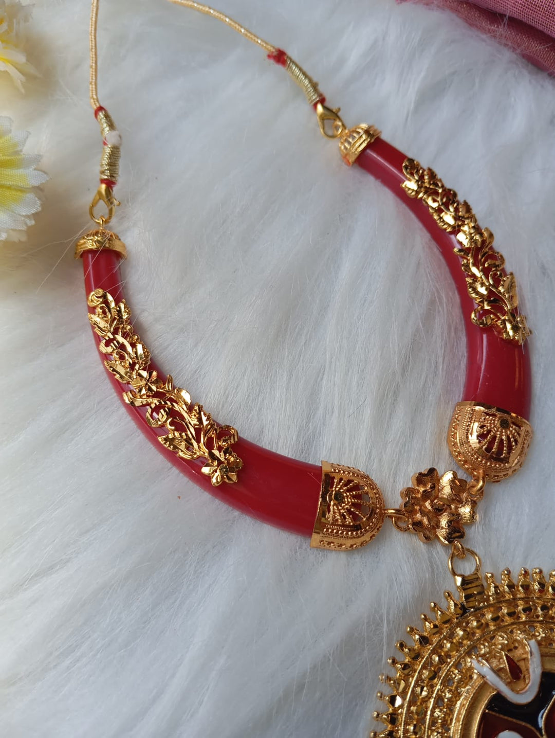 Gold Plated Prabhu Jagannath Necklace Set