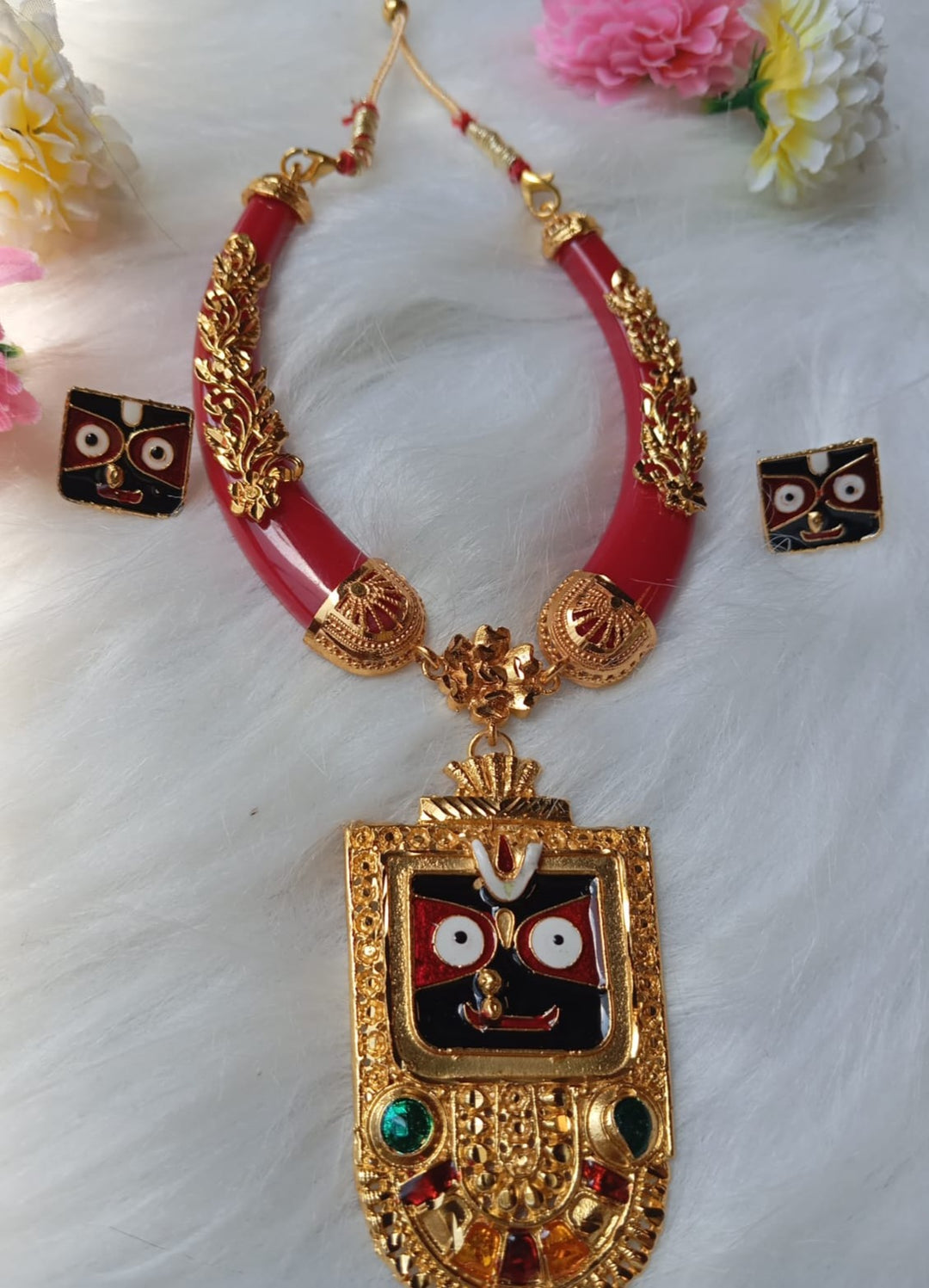 Rath Special (Gold Plated Prabhu Jagannath Necklace Set)