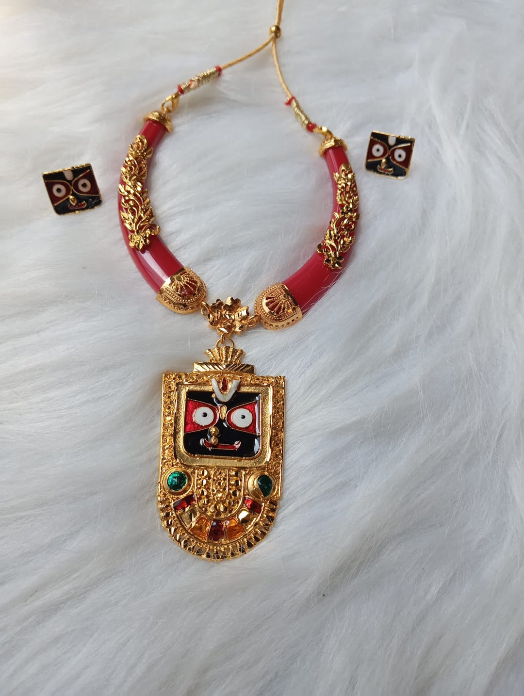 Rath Special (Gold Plated Prabhu Jagannath Necklace Set)