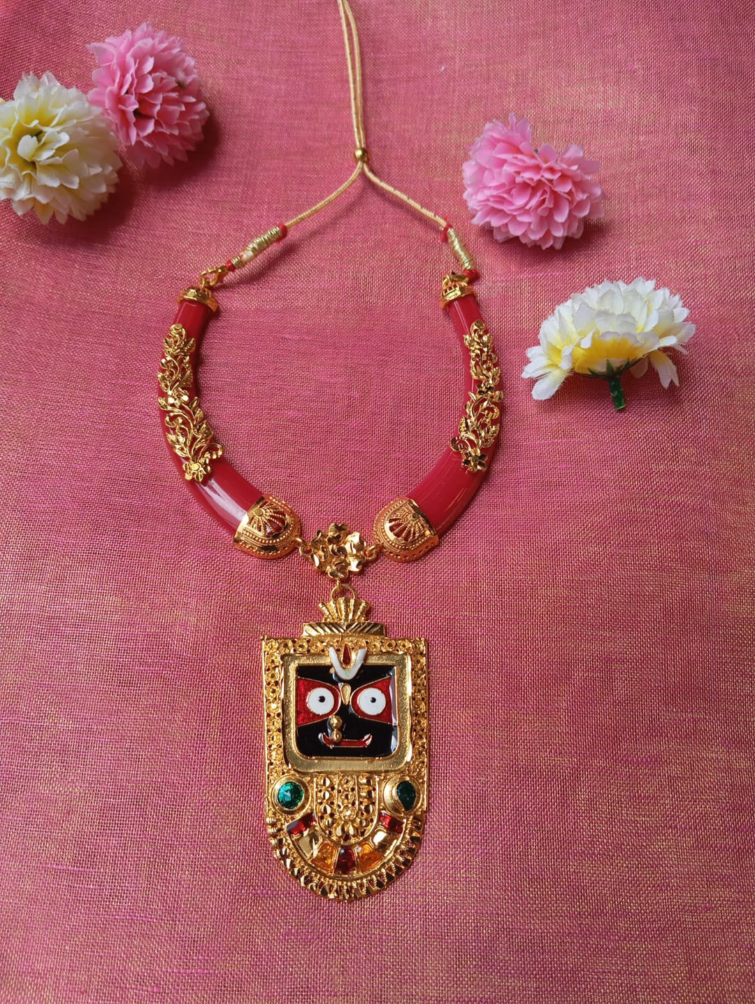 Rath Special (Gold Plated Prabhu Jagannath Necklace Set)