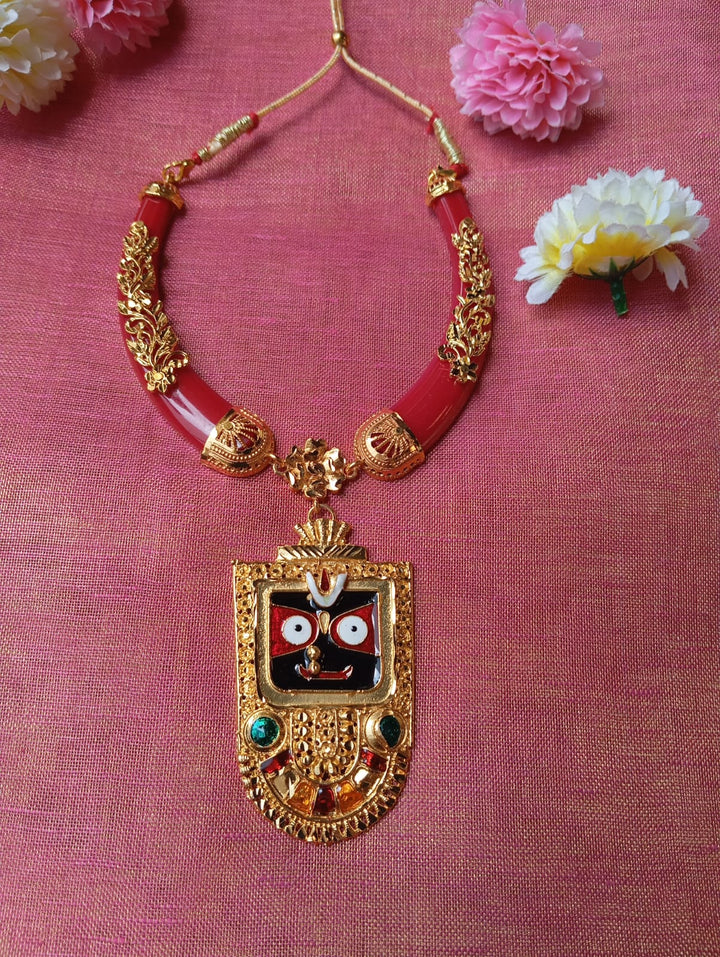 Rath Special (Gold Plated Prabhu Jagannath Necklace Set)