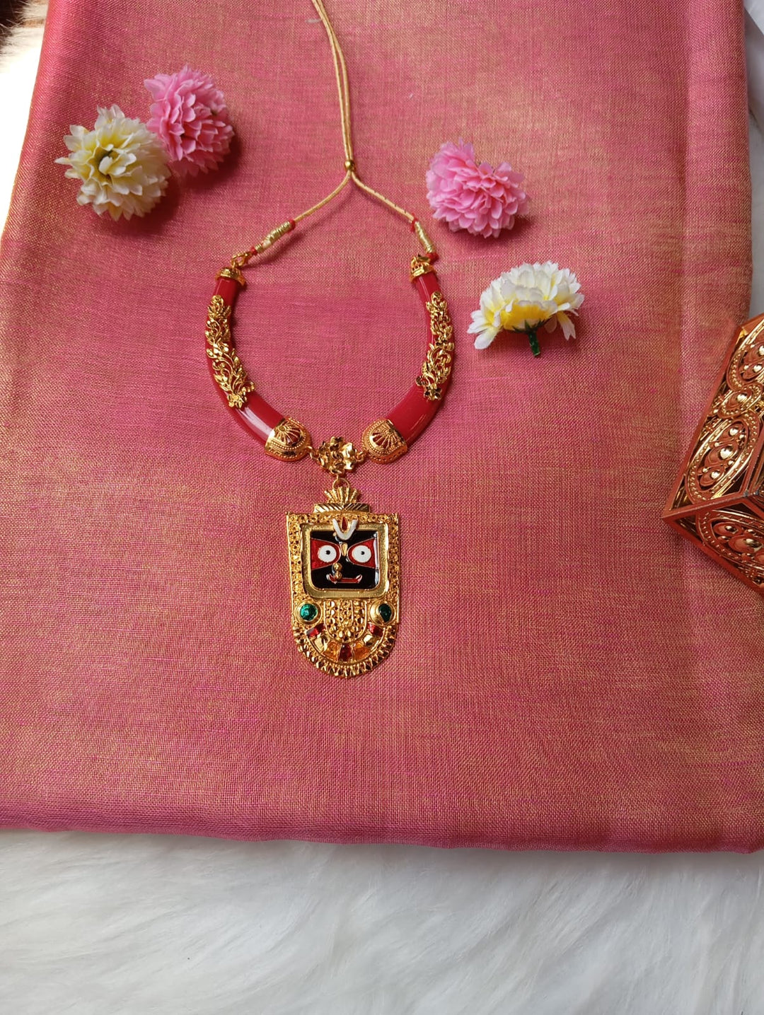 Rath Special (Gold Plated Prabhu Jagannath Necklace Set)