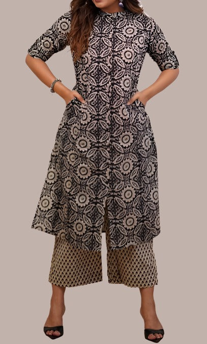 Three Hearts Cotton Kurti Set