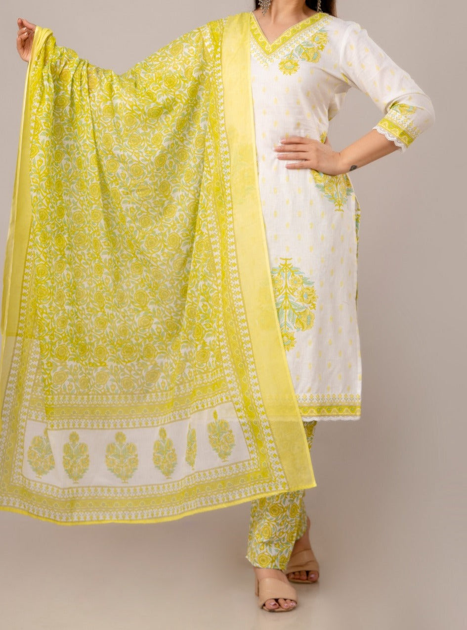 Rainswept Days Cotton Kurti Set