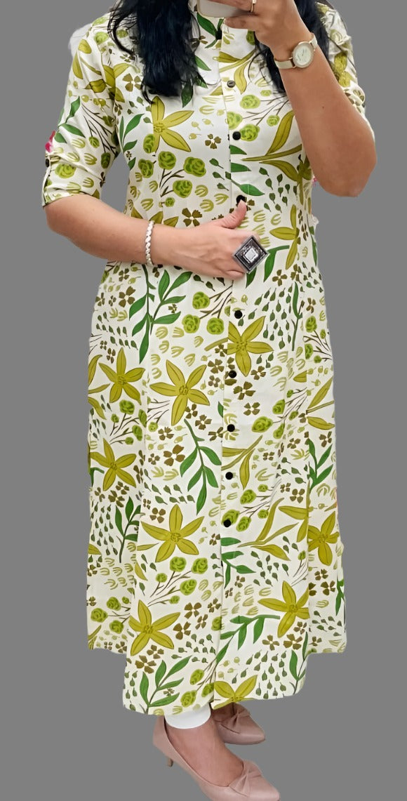 Zig Zag Cotton Kurti Set