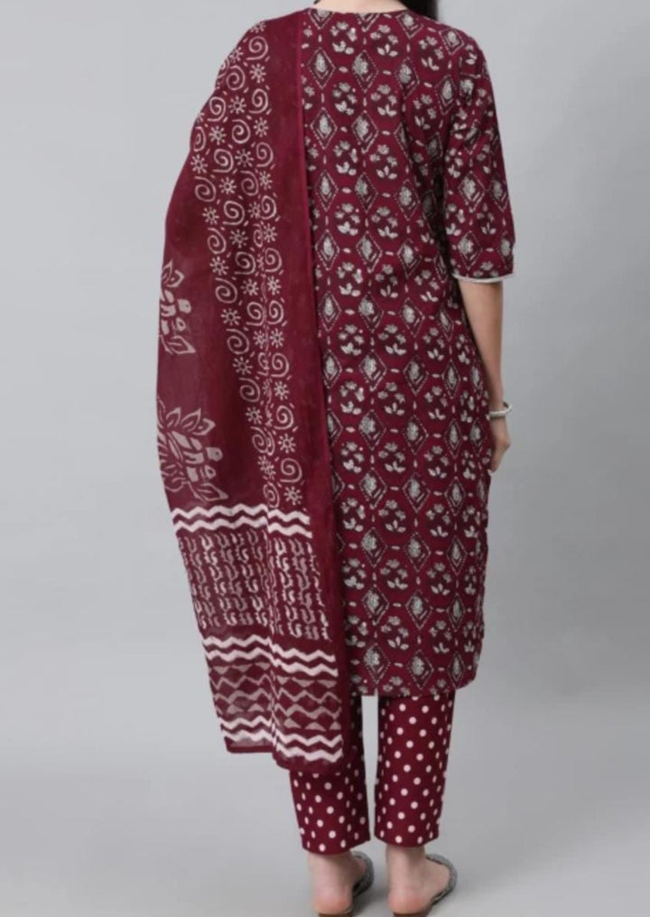 Delicate June Cotton Kurti Set