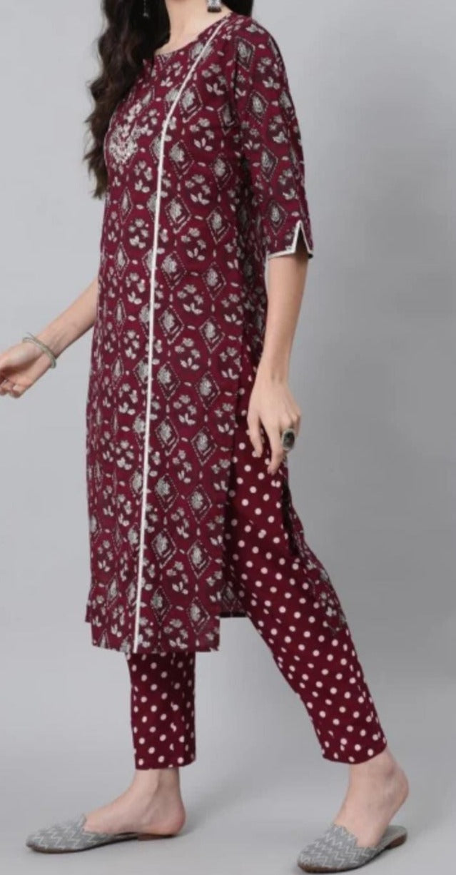 Delicate June Cotton Kurti Set