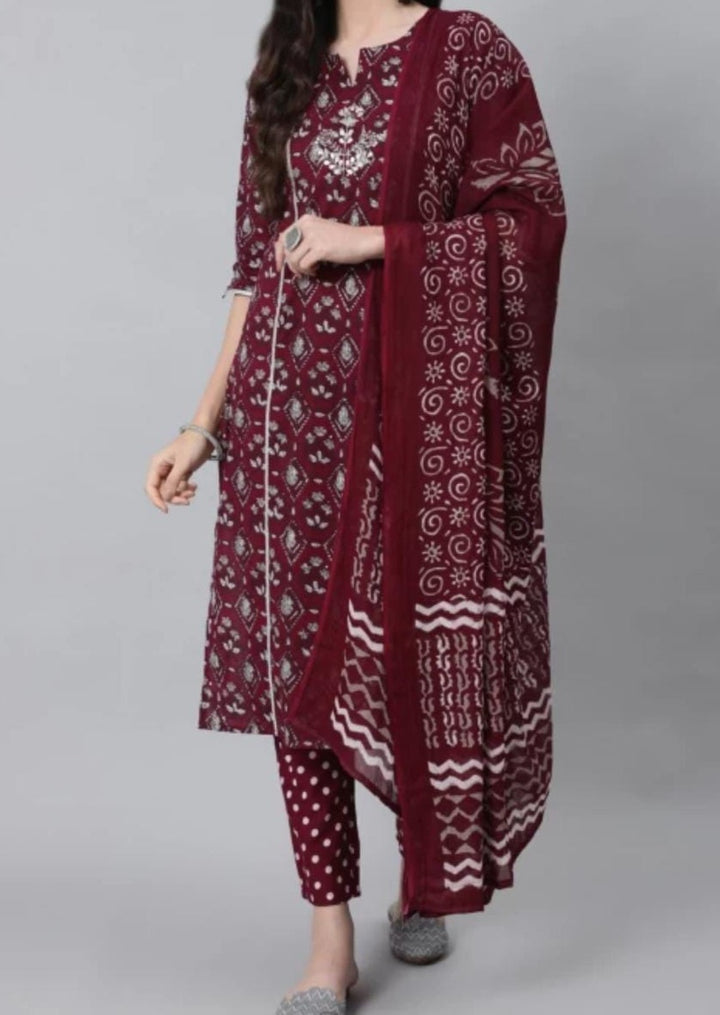 Delicate June Cotton Kurti Set