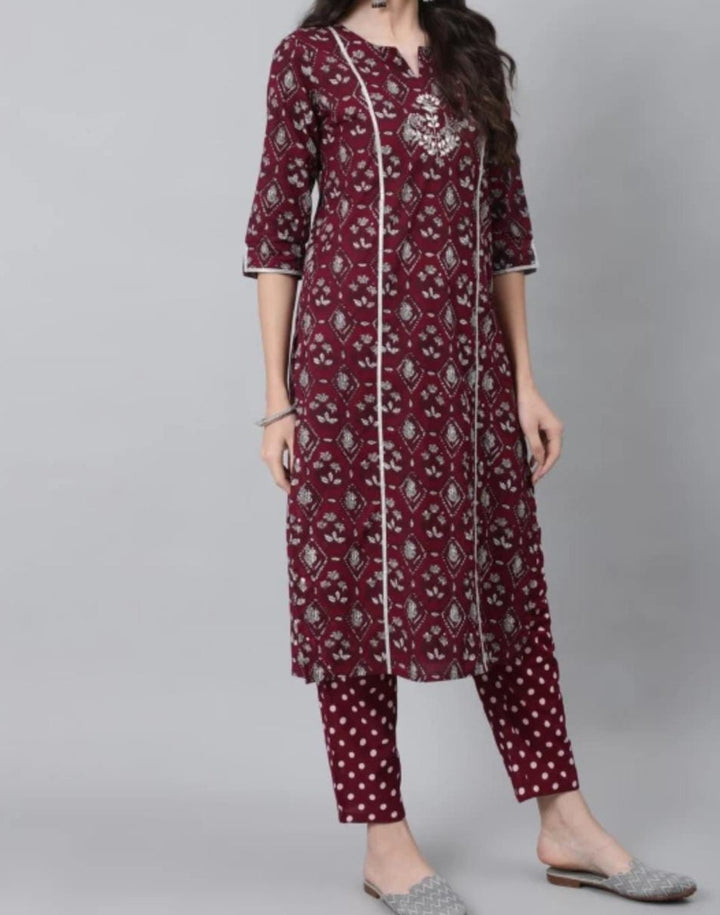 Delicate June Cotton Kurti Set