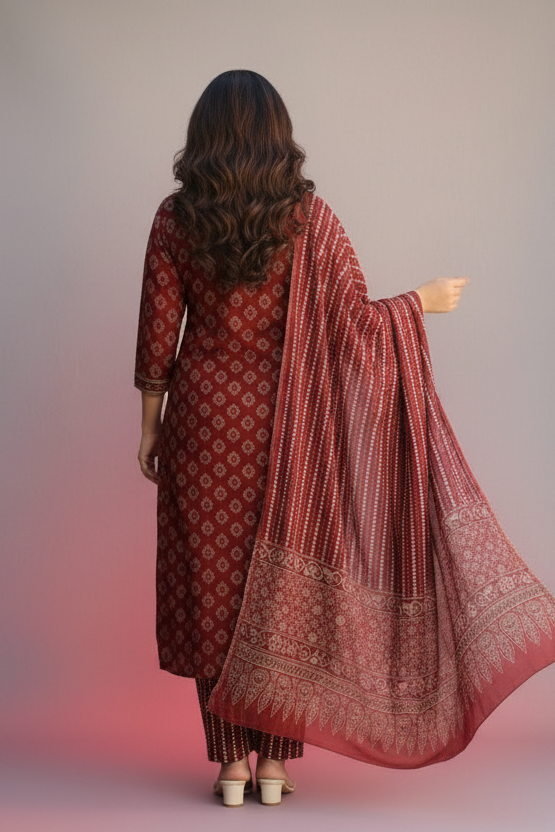 Life's Rhythm Cotton Kurti Set