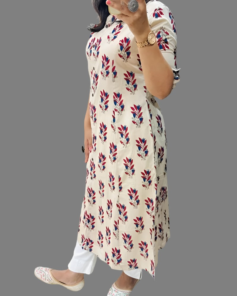 Be Beautiful Cotton Kurti Set