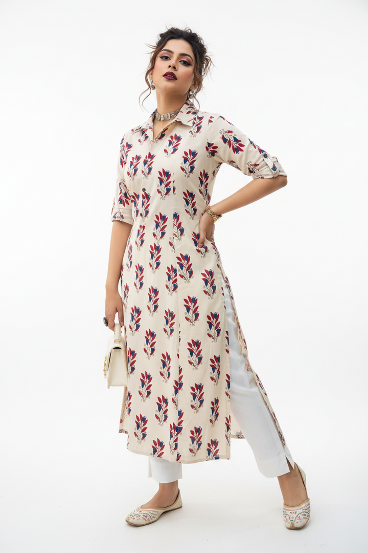 Be Beautiful Cotton Kurti Set