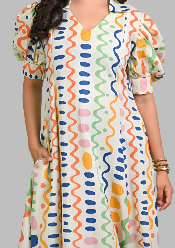 Half- Angel Cotton Midi Dress