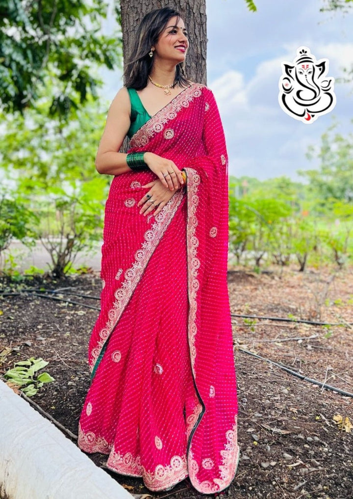 Suhasini Leheriya Georgette Saree