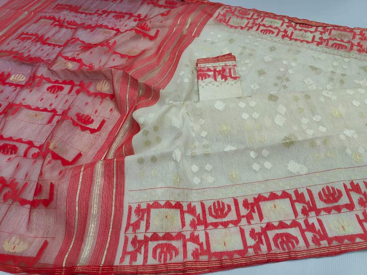 Sarojini Dhakai Jamdani Saree