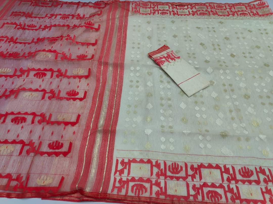 Sarojini Dhakai Jamdani Saree